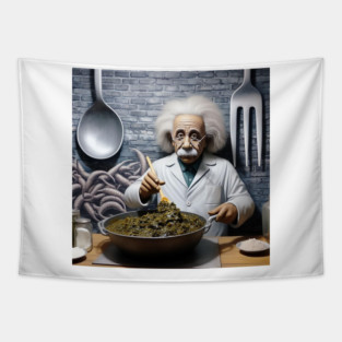 Albert Einstein's Soul Food Cafe Tapestry