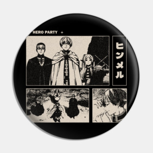 Hero Party Gloomy Halftone Fanart Design Pin