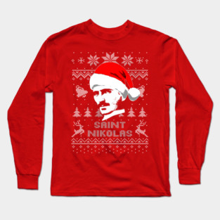 Nikola Tesla Saint Nikolas Long Sleeve T-Shirt