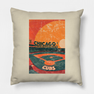 Midcentury Chicago Cubs Stadium Pillow