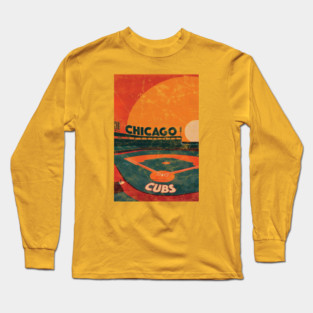 Midcentury Chicago Cubs Stadium Long Sleeve T-Shirt