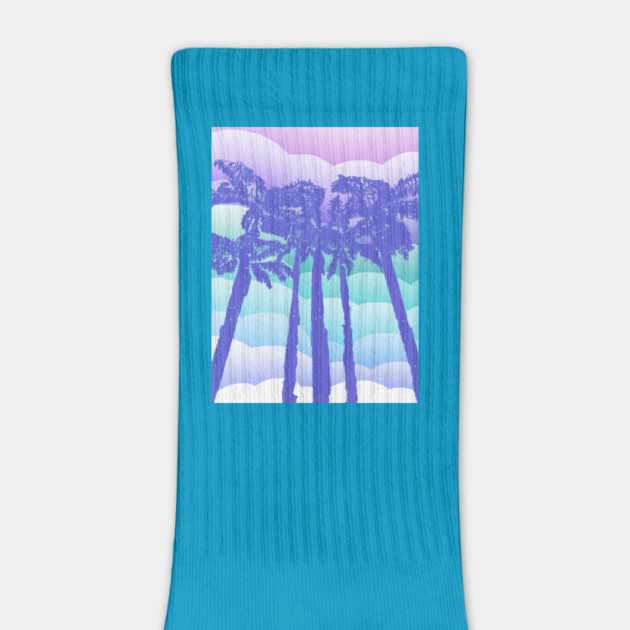 Retro Blue Palm Trees by DonWillisJrArt