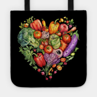 Healthy Heart Filled with Fruits and Vegetables Tote