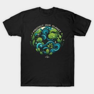 Protect Our Planet – Eco Friendly Nature Awareness Graphic T-Shirt