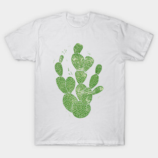 Linocut Cactus #1 T-Shirt