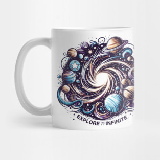 Explore the Infinite – Cosmic Galaxy Space Art Gift Graphic Mug