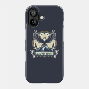 Reach New Heights – Eagle and Mountain Motivational Graphic Phone Case