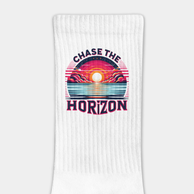Chase the Horizon – Adventure Sunset Motivation Graphic Gift by MakerMind8.2