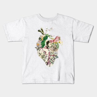 Vintage Botanical Heart Kids T-Shirt