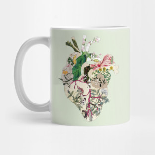 Vintage Botanical Heart Mug