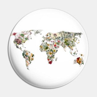 Vintage Botanical World Pin