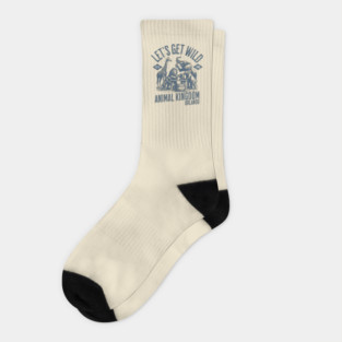 Let's Get Wild Animal Kingdom Orlando Florida Socks