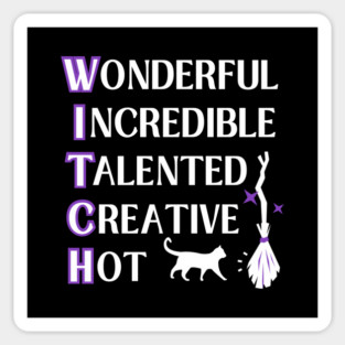 Wonderful W.I.T.C.H. Fun Wiccan Pagan Cheeky Witch® Sticker