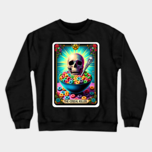 Cereal Killer Funny Tarot Card Crewneck Sweatshirt