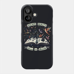 Escape Reality Dive in a Book – Reading Lover Fantasy Graphic Phone Case