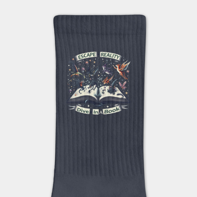 Escape Reality Dive in a Book – Reading Lover Fantasy Graphic by MakerMind8.2