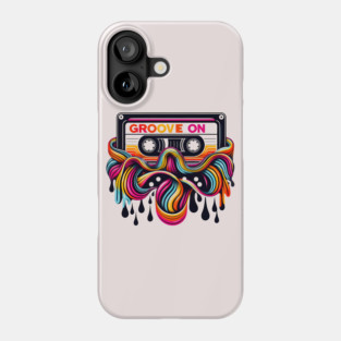 Groove On Cassette Tape – Retro Music Rainbow Graphic Gift Phone Case