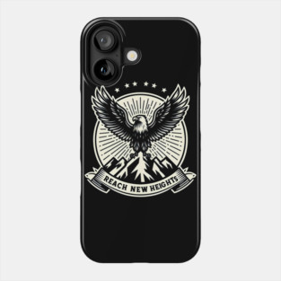 Reach New Heights – Eagle and Mountain Motivational Graphic Gift Phone Case