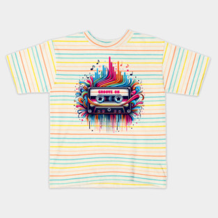 Groove On – Retro Cassette Tape Music Lover Graphic Gift Kids T-Shirt