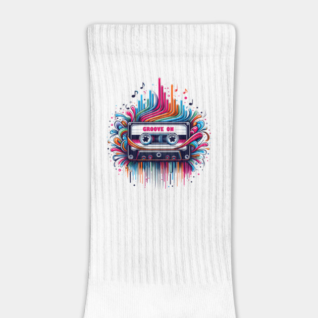 Groove On – Retro Cassette Tape Music Lover Graphic Gift by MakerMind8.2