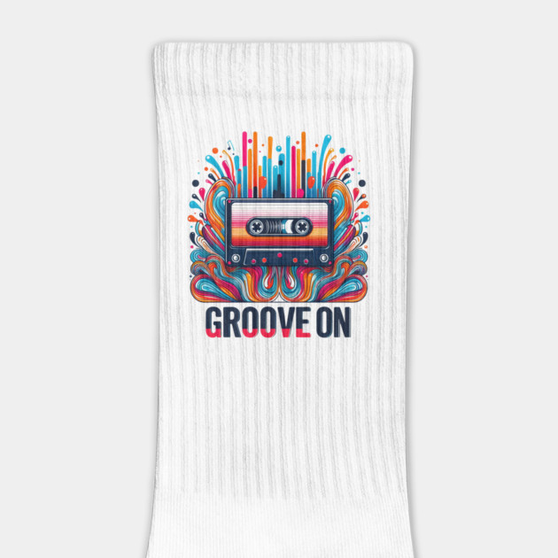 Groove On – Retro Cassette Tape Nostalgia Music Graphic Gift by MakerMind8.2