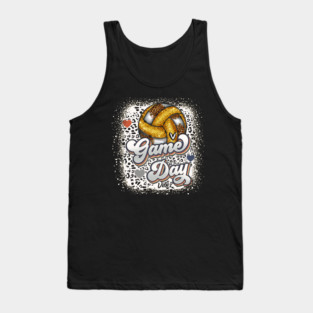 Bleached Volleyball Game Day Vibes Volleyball Mom Leopard Tank Top