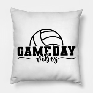 Bleached Volleyball Game Day Vibes Volleyball Mom Leopard Pillow