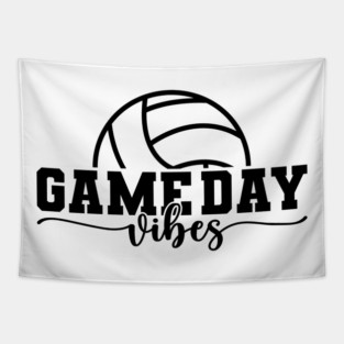 Bleached Volleyball Game Day Vibes Volleyball Mom Leopard Tapestry