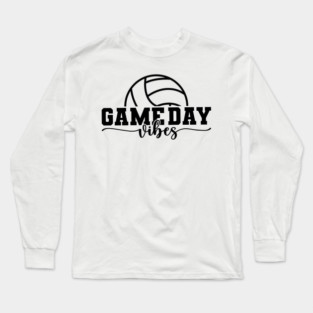 Bleached Volleyball Game Day Vibes Volleyball Mom Leopard Long Sleeve T-Shirt