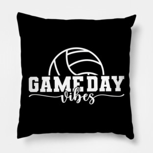 Bleached Volleyball Game Day Vibes Volleyball Mom Leopard Pillow