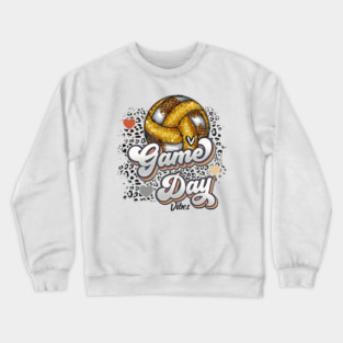 Bleached Volleyball Game Day Vibes Volleyball Mom Leopard Crewneck Sweatshirt