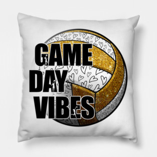Bleached Volleyball Game Day Vibes Volleyball Mom Leopard Pillow