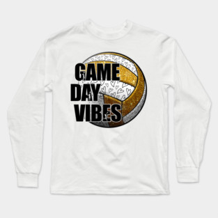 Bleached Volleyball Game Day Vibes Volleyball Mom Leopard Long Sleeve T-Shirt
