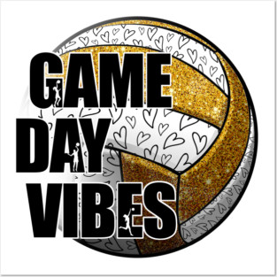 Bleached Volleyball Game Day Vibes Volleyball Mom Leopard Posters and Art