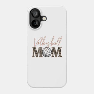 Bleached Volleyball Game Day Vibes Volleyball Mom Leopard Phone Case