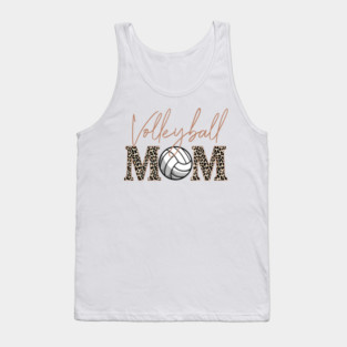 Bleached Volleyball Game Day Vibes Volleyball Mom Leopard Tank Top
