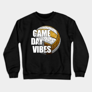 Bleached Volleyball Game Day Vibes Volleyball Mom Leopard Crewneck Sweatshirt