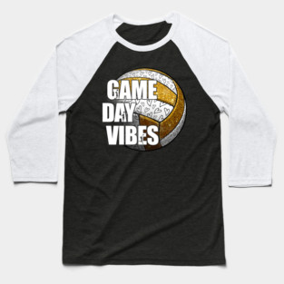 Bleached Volleyball Game Day Vibes Volleyball Mom Leopard Baseball T-Shirt