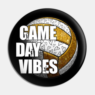 Bleached Volleyball Game Day Vibes Volleyball Mom Leopard Pin