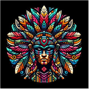 Colorful Native American Icon Posters and Art