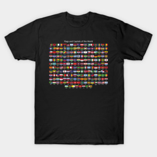 Flags and Capitals of the World HN T-Shirt
