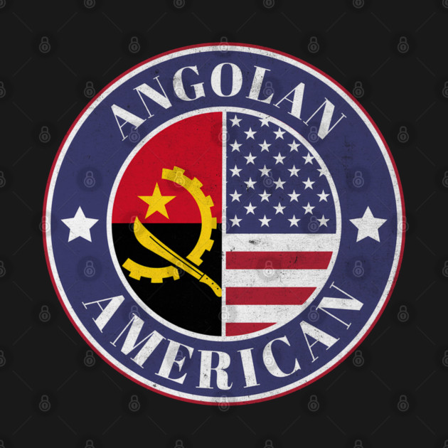 Proud Angolan-American Badge - Angola Flag by Yesteeyear