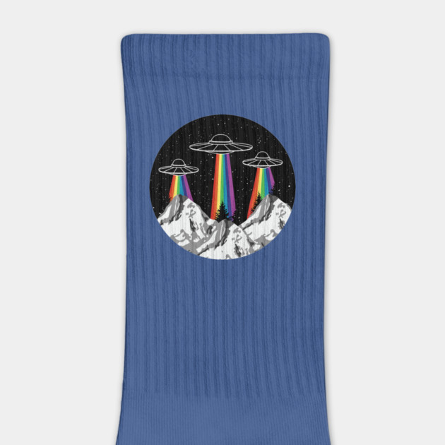 Three UFO with rainbow tail by Urbanprint