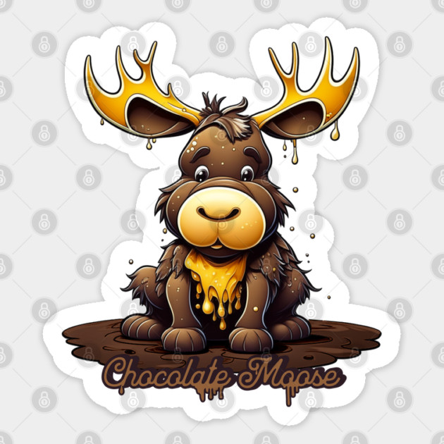 Chocolate Mousse Moose Sticker by HolidayBug