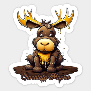 Chocolate Mousse Moose Sticker