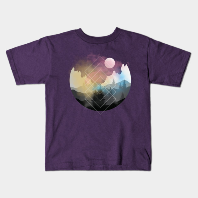 Nature Gradient Sphere Kids T-Shirt by casualteesinc