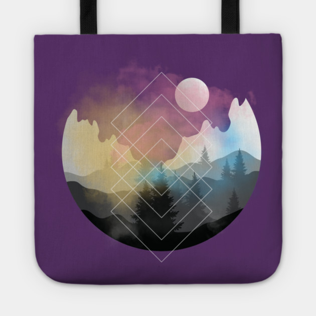 Nature Gradient Sphere Tote by casualteesinc