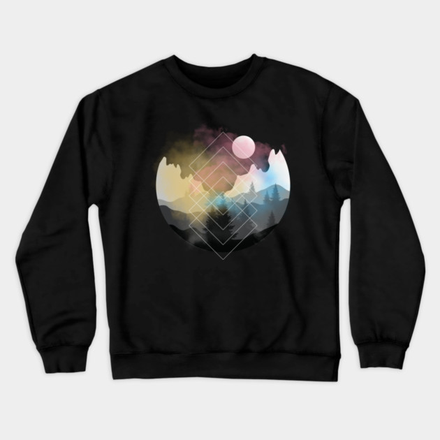 Nature Gradient Sphere Crewneck Sweatshirt by casualteesinc