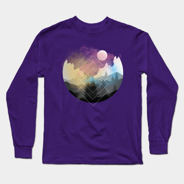 Nature Gradient Sphere Long Sleeve T-Shirt by casualteesinc