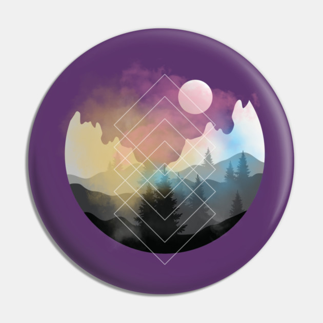Nature Gradient Sphere Pin by casualteesinc